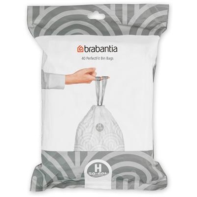 40 st afvalzak PerfectFit 50-60l Brabantia code h