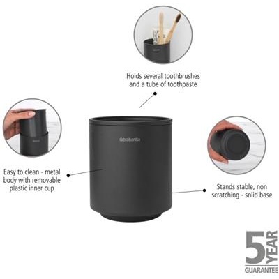 TandenBorstelhouder 8.1cm mindset Brabantia grey