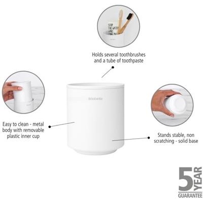 TandenBorstelhouder 8.1cm mindset Brabantia white