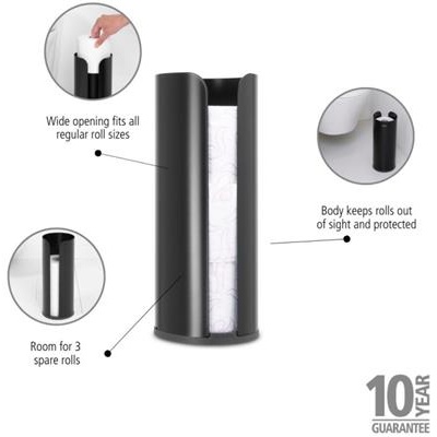Toiletrolhouder renew Brabantia matt black
