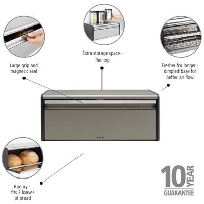Broodtrommel 18.0l Brabantia platinum