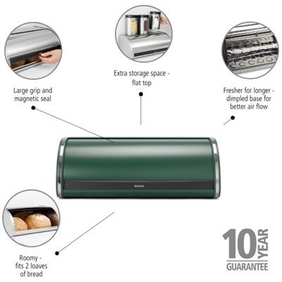 Broodtrommel 16.0l Brabantia pine green