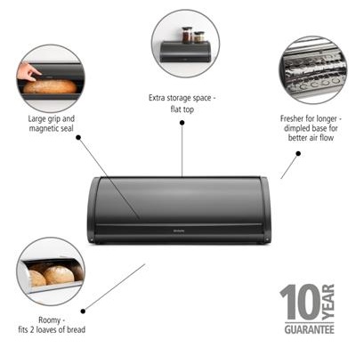 Broodtrommel 16.0l Brabantia confident grey