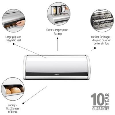 Broodtrommel 16.0l Brabantia steel