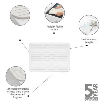 Afdruipmat sinkside siliconen Brabantia l grey
