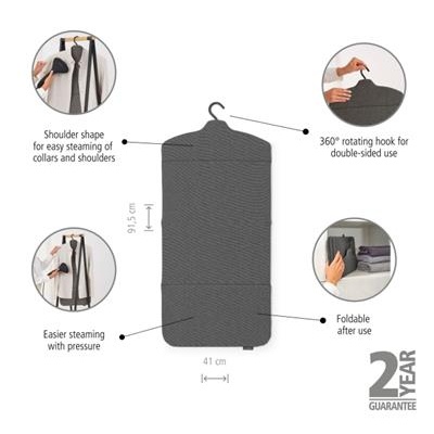 KledingstoomBord opvouwbaar pepper black