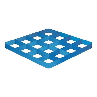 Opzetrand voetglazenkorf 16 compartimenten 50.0x(h)4.5cm