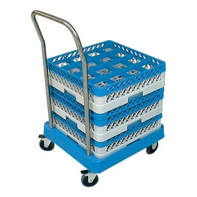 Trolley met beugel ten behoeve van vaatwaskorf 50x50