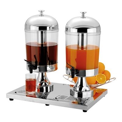 Sapdispenser dubbel 2x8.0ls RVS emga