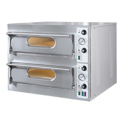 Pizzaoven 2-laags resto italia basic RVS elektr.