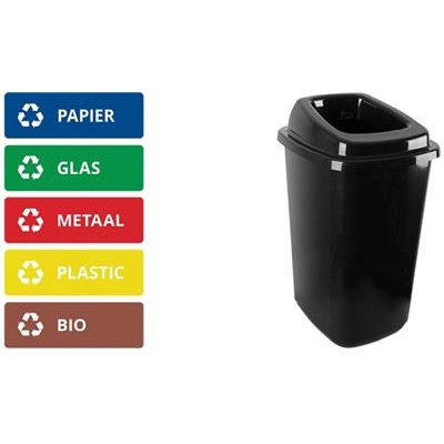 Afvalcontainer 45.0l emga zwart