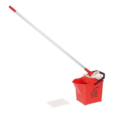 Spaanse mop l140cm inclusief steel/emmer/stang