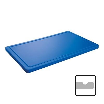 Snijplank 60.0x35.0cm(h)2.0cm blauw met geul