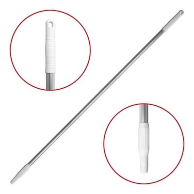 Steel 140.0cm ten behoeve van bezem aluminium wit