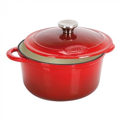 Braadpan 24.0cm gietijzer rood