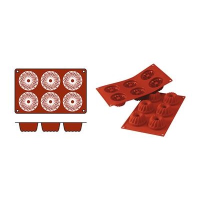 Bakmat 1/3GN silicoon rood gugelhupf