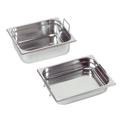 GN bak met handgrepen 1/2 6.5 cm RVS 