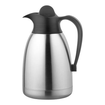 Isoleerkan thee/koffie 1.5l zwart RVS