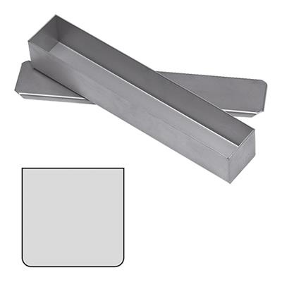 Pate vorm vk 30.0x5.0cm(h)5.0cm RVS met deksel