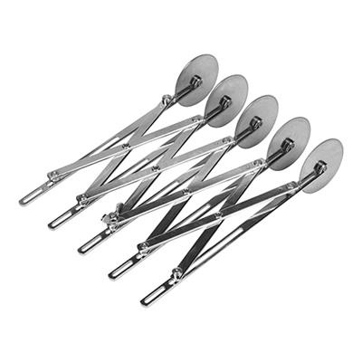 Deegsnijder 5.5cm 5 wieltjes RVS glad