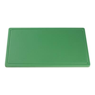 Snijplank 53.0x32.5cm(h)2.0cm groen met geul