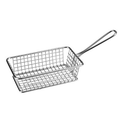 Frituur/ frietmandje 5.0cm(h)16.0x10.2cm RVS