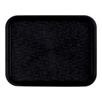Dienblad rechthoek 34.5x26.5cm zwart polypropyleen