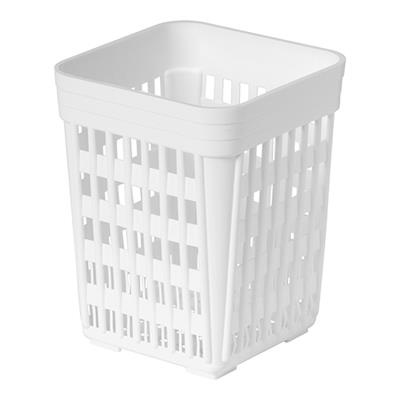 Bestekbeker vk 11.0x11.0(h)14.0cm wit polypropy.