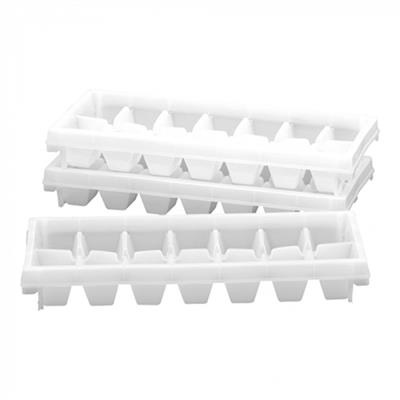 Set van 3 ijsblokjesbakken 14-vak denox wit