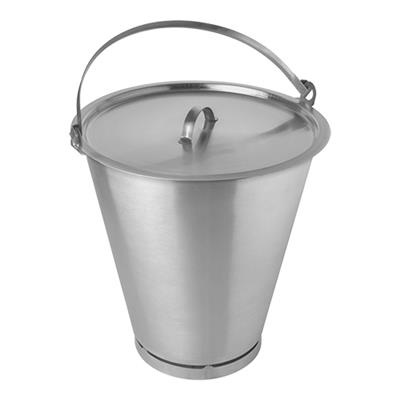 Emmer 35.0cm 15.0l (h)35.0cm z/ deksel RVS