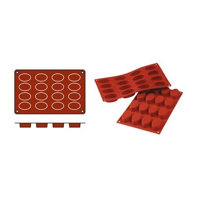 Bakmat 1/3GN type c oval small rood silicoon