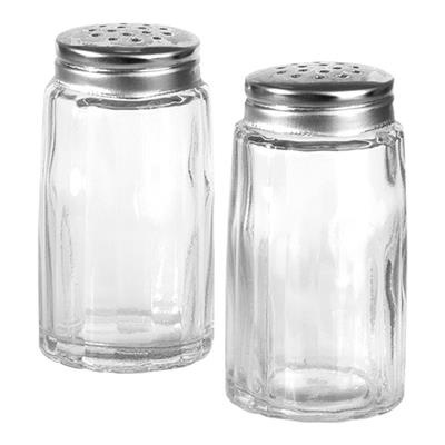 Peper en zoutstrooier 3.cm(h)7.0cm glas