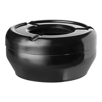 Terrasasbak 12.0cm melamine zwart stapelbaar