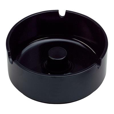 Asbak 10.0cm melamine zwart stapelbaar