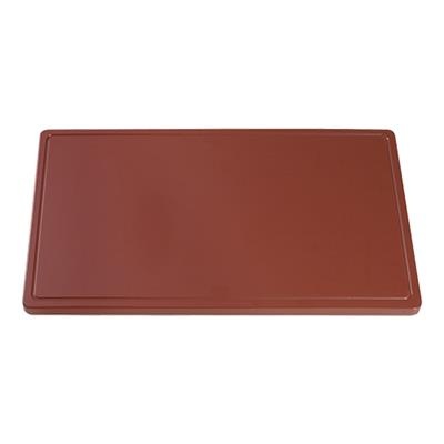 Snijplank 53.0x32.5cm(h)2.0cm bruin met geul