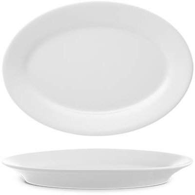 Bord ovaal 32.0x21.2cm Princip wit