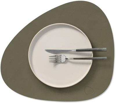 Placemat Curve M 31.0x35.0cm nupo army green