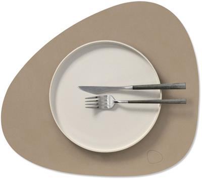 Placemat Curve M 31.0x35.0cm nupo clay brown