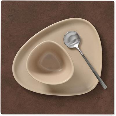 Placemat Square S 28.0x28.0cm nupo dark brown