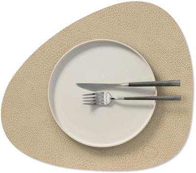 Placemat Curve M 31.0x35.0cm hippo sand