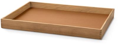 Dienblad rechthoek Teak L met inlay airy nupo army green