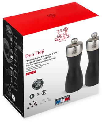 Peper- en zoutmolen peugeot fidji 15.0cm noir mat
