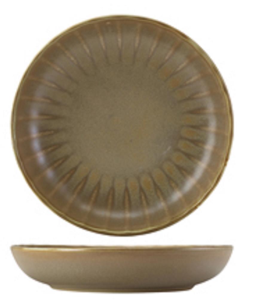 Bord diep coupe 20.3cm matt grey shell terra