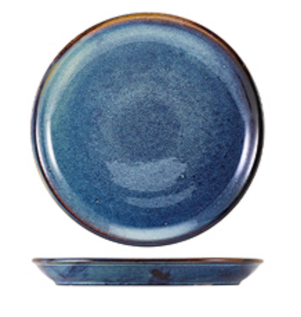 Bord plat coupe 27.0cm aqua blue terra