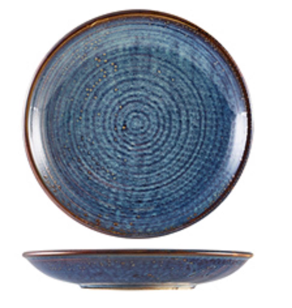 Bord diep coupe 25.0cm aqua blue terra
