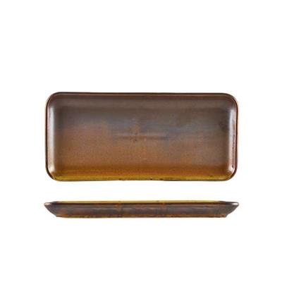 Schaal rechthoek 27.0x12.5cm copper Terra