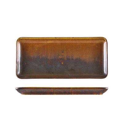 Schaal rechthoek 30.0x14.0cm copper Terra