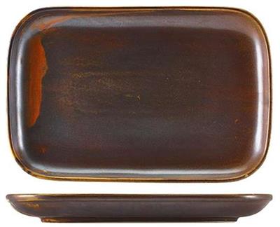 Schaal rechthoek 34.0x23.5cm copper Terra