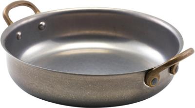 Serveerpan rond 18.5cm steel vintage