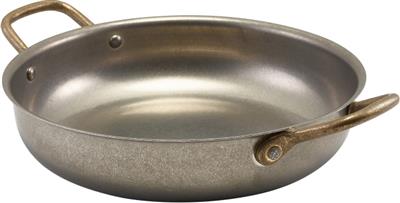 Serveerpan rond 22.0cm steel vintage